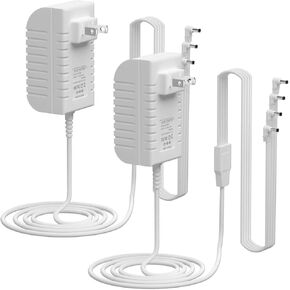 4.5V White Power Adapter Compatible with Lemax Lighting Accessories #94564 64517 74269 74707 74295 84428 44242 94565 94566 94527 94563 Christmas Mini Lighting Building Decoration（4 Output Head,2 pcs）