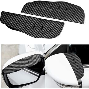 2Pcs Rear View Mirror Rain Visor Guard, Rain Shield Sun Visor Side Blocker Cover, Waterproof Smoke Guard Auto Eyebrow Cover, Car Side Mirror Accessories for SUV Vehicle and More (DM030/Black)