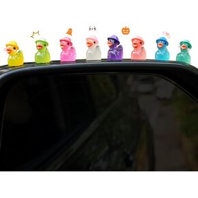 Cute Hat Duck, 24Pcs Luminous Hat Duck Car Rear View Mirror Accessories, Mini Duck Car Interior Decor Car Ornaments Dashboard Decoration Automotive Funny Accessories