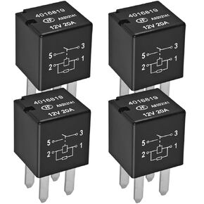 4016819 Ultra Micro ISO Automotive Relay (Pack of 4) - 12VDC 20A 4-Pin Relay General Purpose for Polaris ATV & UTV Applications