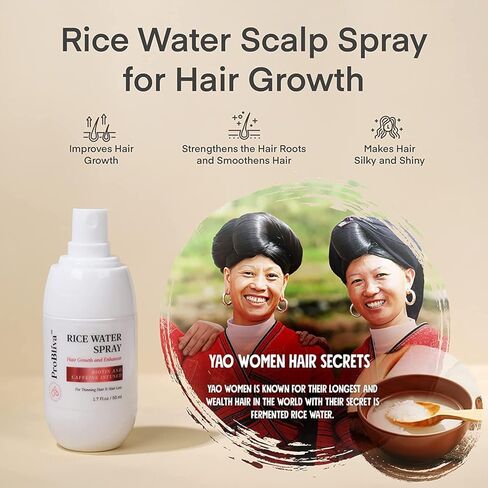 ProBliva Hair Growth Serum, Rice Water Spray for Hair Growth, Rice Water for Hair Growth, Hair Growth for Women, Rice Water for Hair, Hair Loss Treatments for Women, with Biotin and Caffeine in Saudi Arabia