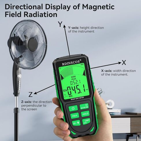 EMF Detector, Detect All 3 Types of Electromagnetic Radiation Field in 1 EMF Meter for 5G, Cell Towers, WiFi and Smart Meters, EMF Reader for Ghost Hunting Equipment Home, Office in Saudi Arabia