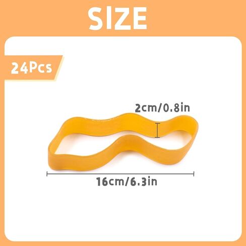24 قطعة من الأربطة المطاطية عالية المرونة، 6.3 × 0.8 بوصة، أربطة مطاطية واسعة وسميكة كبيرة وقوية شديدة التحمل للمكتب والمنزل والمدرسة والصناعية والتخييم في الهواء الطلق والصيد والبقاء in Kuwait