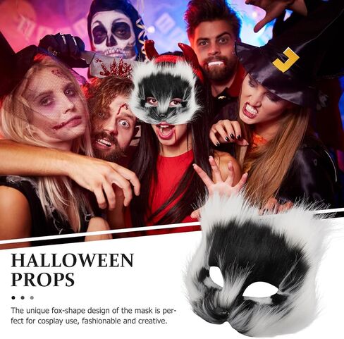 SAFIGLE 2024 قناع تيريان قناع ثعلب القط القطيفة قناع ثريان واقعي للقطط تيريان قناع حيوان قناع الهالوين قناع تنكر زي تنكري in Kuwait