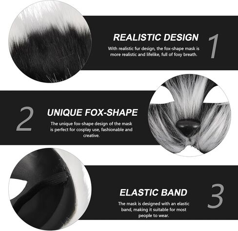 SAFIGLE 2024 قناع تيريان قناع ثعلب القط القطيفة قناع ثريان واقعي للقطط تيريان قناع حيوان قناع الهالوين قناع تنكر زي تنكري in Kuwait