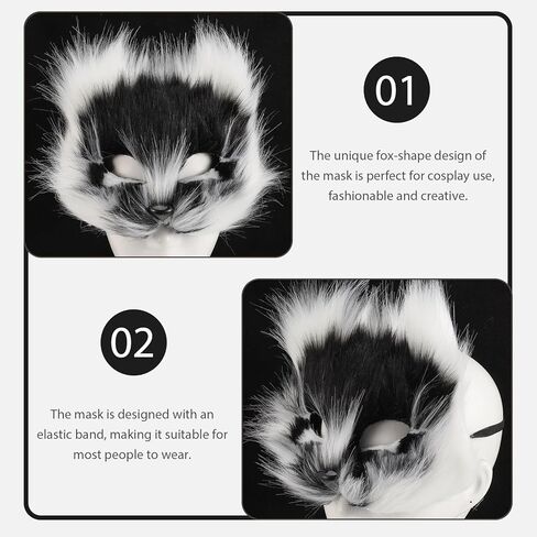 SAFIGLE 2024 قناع تيريان قناع ثعلب القط القطيفة قناع ثريان واقعي للقطط تيريان قناع حيوان قناع الهالوين قناع تنكر زي تنكري in Kuwait