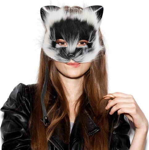 SAFIGLE 2024 قناع تيريان قناع ثعلب القط القطيفة قناع ثريان واقعي للقطط تيريان قناع حيوان قناع الهالوين قناع تنكر زي تنكري in Kuwait