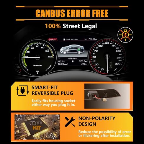 Front & Rear Fender LED Side Marker Lights for 2016 2017 2018 2019 2020 2021 Chevy Camaro, Camaro Smoked Lens Side Bumper Marker Lamps, Amber & Red LED Side Markers Turn Signal Lights, 4 PCS in Kuwait