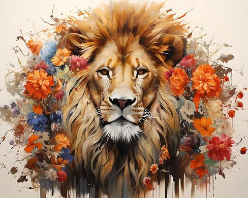 Rebotipy Paint by Numbers Kit for Adults, Flowers Paint by Numbers, Colorful Flowers Adults' Paint-by-Number Kits, Blossom Flowers Adult Paint by Number Kits, 16X20 Inch Flameless Paint by Numbers in Saudi Arabia