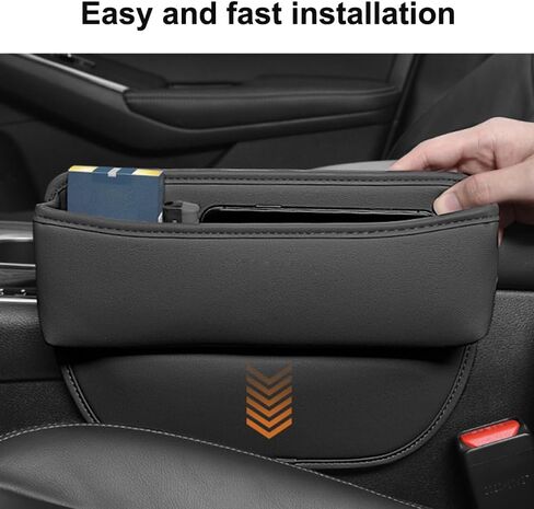 Leather Car Gap Filler Organizer,Universal Car Seat Storage Box,Car Essentials Accessories for Car Small Items in Kuwait