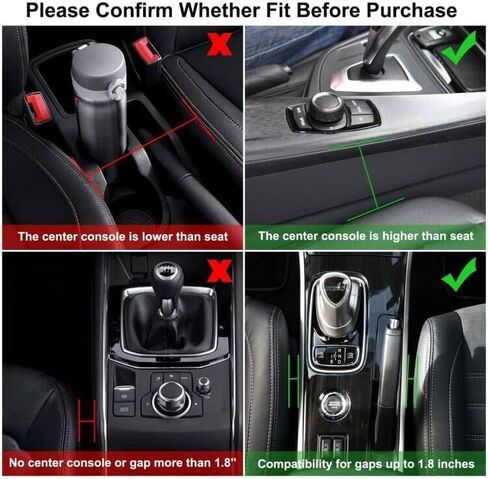 Leather Car Gap Filler Organizer,Universal Car Seat Storage Box,Car Essentials Accessories for Car Small Items in Kuwait