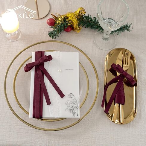 Red Velvet Ribbon Double Faced 3/8 Inch x 30 Yard Red Vintage Velvet Christmas Ribbon for Christmas Tree Crafts Wreath Gift Wrapping Bow Making and Wedding Decoration in Kuwait