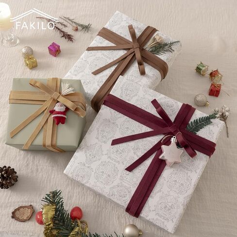 Red Velvet Ribbon Double Faced 3/8 Inch x 30 Yard Red Vintage Velvet Christmas Ribbon for Christmas Tree Crafts Wreath Gift Wrapping Bow Making and Wedding Decoration in Kuwait