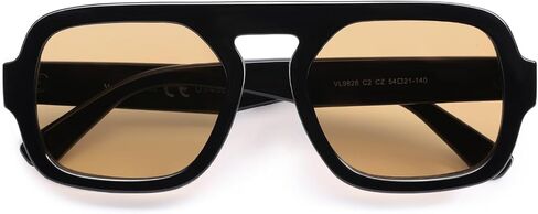 VANLINKER Retro Square Aviator Sunglasses for Women Men 70s Vintage Style Trendy Flat Top Rectangle Sun Glasses VL9826 in Saudi Arabia
