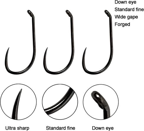 EUPHENG Barbless Fly Fishing Hooks Dry Nymph Wet Shrimp Jig Hooks in Saudi Arabia