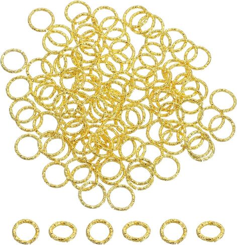 uxcell 100Pcs Open Jump Rings, 10mm Twisted O-Ring Connectors for DIY Crafts Bracelet Necklaces Jewelry Making, Black in Saudi Arabia