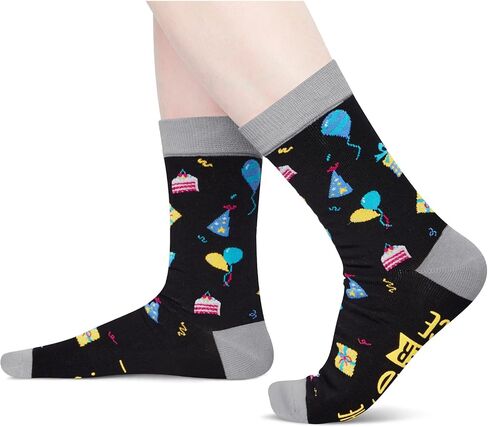 HAPPYPOP 60th Birthday Socks Gifts Ideas - 1964 Birthday Gifts for Middly-Aged Men, Best Gifts for 60 Year Old Parents with Greeting Card in Saudi Arabia
