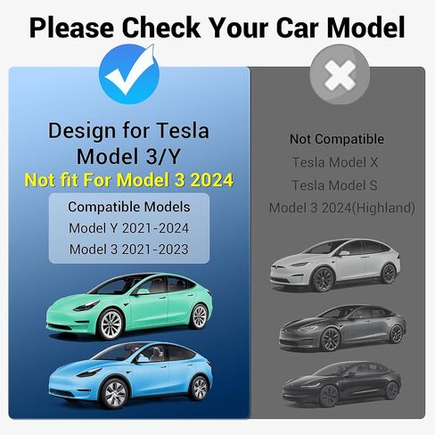 زيادة سعة Tesla Model 3/Y بدون رخاوة حامل أكواب وحدة التحكم المركزية لطراز Tesla 3/Y [2021-2024، غير مناسب لطراز 2024 3] - الملحقات الأساسية الداخلية لوحدة التحكم المركزية Tesla in Saudi Arabia