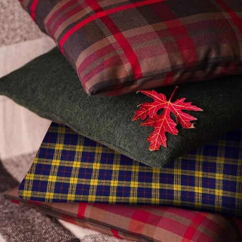 10 Pcs Fall Fabric 18 x 22 Inch Plaid Homespun Fabric Squares Precut Autumn Thanksgiving Fabric Bundle for Scrapbooking Cloth Sewing Handmade Bag DIY Craft, 10 Styles in Saudi Arabia