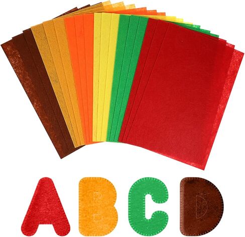 Felt Sheets for Crafts, 18PCS 11.81 x 7.87inch Wool Stiff Felt Sheets Soft Fabric Skin Felt DIY Patchwork Rug Arts and Crafts Fabric Pieces (Brown) in Saudi Arabia