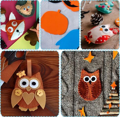 Felt Sheets for Crafts, 18PCS 11.81 x 7.87inch Wool Stiff Felt Sheets Soft Fabric Skin Felt DIY Patchwork Rug Arts and Crafts Fabric Pieces (Brown) in Saudi Arabia