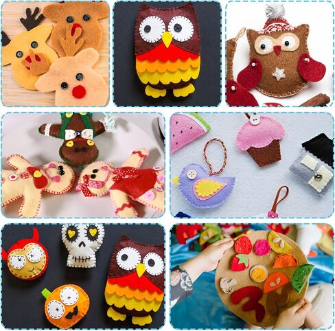 Felt Sheets for Crafts, 18PCS 11.81 x 7.87inch Wool Stiff Felt Sheets Soft Fabric Skin Felt DIY Patchwork Rug Arts and Crafts Fabric Pieces (Brown) in Saudi Arabia