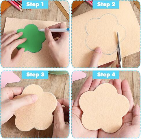 ملاءات اللباد للحرف اليدوية، 18 قطعة مقاس 11.81 × 7.87 بوصة ملاءات من الصوف المتصلب من القماش الناعم اللباد المصنوع من الجلد DIY قطع قماش مرقعة للفنون والحرف اليدوية (بني) in Saudi Arabia