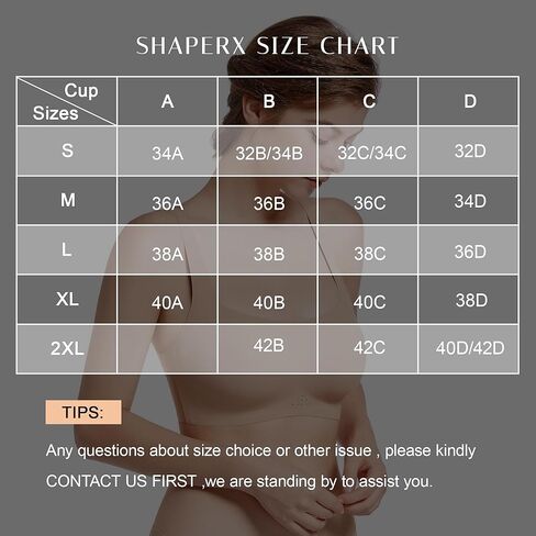 حمالة صدر لاسلكية للنساء من SHAPERX مقاس صغير إلى كبير، حمالة صدر يومية مع وسادات قابلة للإزالة in Kuwait
