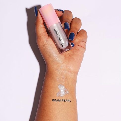Revolution Shimmer Bomb Lip Gloss, Lip Tint Infused With Vitamin E, Shimmery Finish, Comes In 6 Colors, Blaze in Saudi Arabia