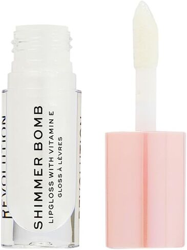 Revolution Shimmer Bomb Lip Gloss, Lip Tint Infused With Vitamin E, Shimmery Finish, Comes In 6 Colors, Blaze in Saudi Arabia