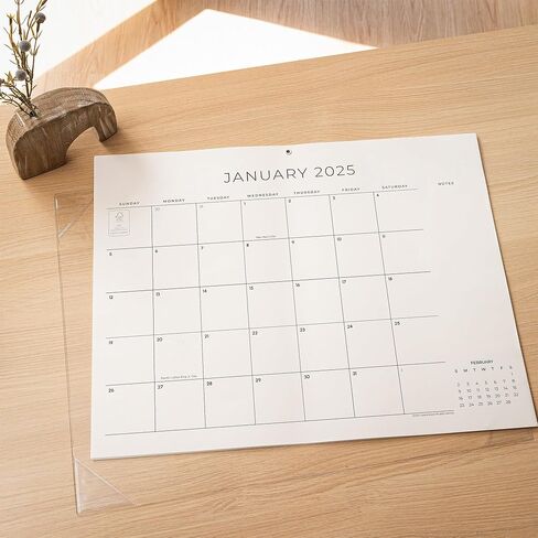 Cabbrix Desk Calendar 2025 with Desktop Mat, Simplified Large Desk Pad Calendar 21" x 16-1/2" Run from Now to Dec 2025, Monthly Table Calendar for Home School and Office (Transparency) in Saudi Arabia