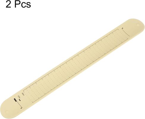 HARFINGTON 2pcs Silicone Memo Wrist Band 9.37" x 1.14" 20cm 8 Inch Measure Ruler Waterproof Reusable Slap Bracelets Writable Erasable Wearable Point Line Wristbands for Daily Life, Yellow in Kuwait