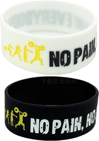 Never Give Up Believe Create Inspire Dream No Pain No Gain Motivational Bracelets Rubber Band Wristbands Jewelry Inspirational Bracelets Gifts in Saudi Arabia