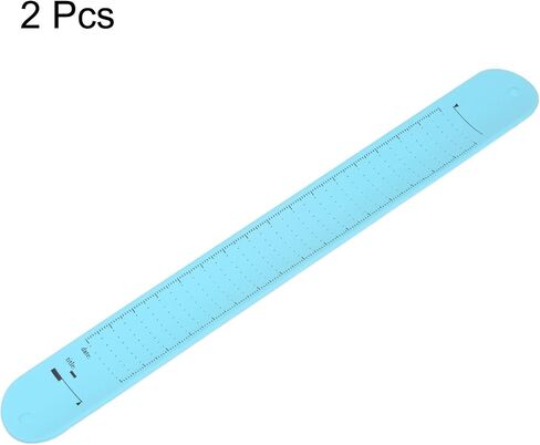HARFINGTON 2pcs Silicone Memo Wrist Band 9.37" x 1.14" 20cm 8 Inch Measure Ruler Waterproof Reusable Slap Bracelets Writable Erasable Wearable Point Line Wristbands for Daily Life, Yellow in Kuwait