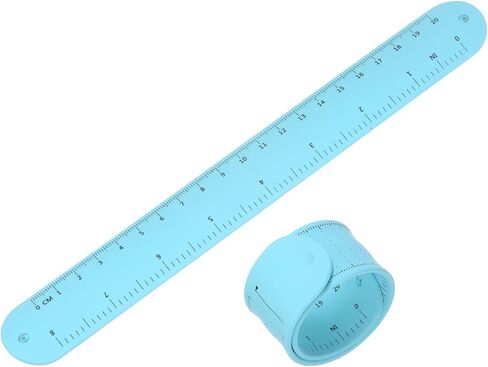 HARFINGTON 2pcs Silicone Memo Wrist Band 9.37" x 1.14" 20cm 8 Inch Measure Ruler Waterproof Reusable Slap Bracelets Writable Erasable Wearable Point Line Wristbands for Daily Life, Yellow in Kuwait