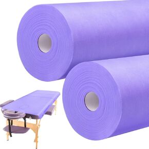 2 Roll Disposable Non Woven Bed Sheets 24 x 71 Inch Massage Table Paper Covers Non Woven Fabric Massage Bed Sheets Waterproof Spa Breathable Bed Cover for Beauty Salon, Hotels, Waxing Bed Paper