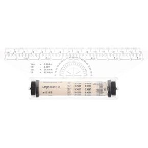 TEHAUX Balance Ruler, Calligraphy Art Ruler Rolling Ruler Drawing Parallel Ruler Roller Woodworking Post Level Multitools Leveler Spirit Level Student Plastic Desk