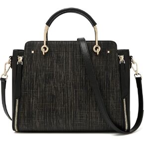 Leather Handbags for Women, Ladies Top Handle Bags with Adjustable Shoulder Strap