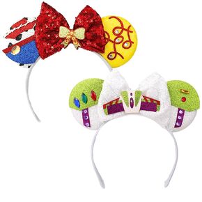 Needzo Jessie and Buzz Inspired Mouse Ear Headbands, Themed Parties and Dress-Up Accessories, One Size (Pack of 2)