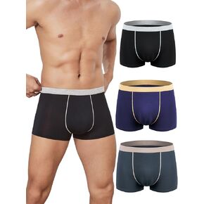 DingLu Men's Underwear Breathable Soft Trunk Briefs Comfortable Viscose Underwear 3 Pack