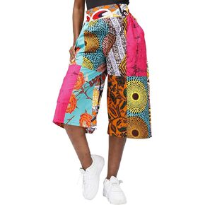 Women African Print Waist Pants Ankara Nation Print Pants Clothing