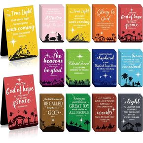 Cholemy 48 Pcs Christian Nativity Scene Magnetic Bookmarks Christmas Inspirational Bible Verse Bookmark Religious Magnet Page Clips for Women Men Kids Book Lovers Gifts in Kuwait