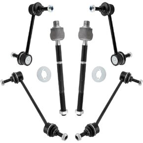 K80261 K80245 K80246 EV454 Front & Rear Stabilizer Sway Bar Links Inner Tie Rod Ends for Ford Thunderbird 2003-2005 Lincoln LS 2003 2004 2005 2006, Pack of 6