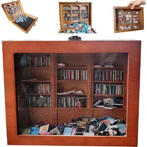 Anxiety Bookshelf Mini Books | Mini Bookshelf with 400PCS Mini Books | Shake Away Your Anxiety | Decoration for Book Lovers | Home Room Office Decor Mini Bookshelf