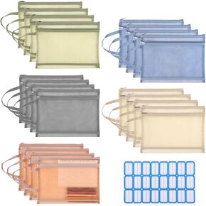 20 قطعة من أكياس الحقيبة الشبكية ذات الطبقة المزدوجة، وأكياس تخزين ألغاز التخزين، وحقائب تخزين الألعاب، وحقائب المستندات، وحقائب السفر بسحاب من النايلون مقاس A4، وحقائب شبكية للمدرسة والمكتب والمنزل in Kuwait