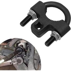 1 PC Car Steering Wheel Internal Ball Head Rudder Stock Wrench, U-shaped Tooth Structure Rocker Disassemble Installation Tool, Multi-function Modification Accessory, for Most Cars (Black)