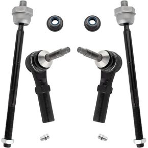 4pcs Front Suspension Kit Inner Tie Rod End Outer Tie Rod End Fit 2003 2004 2005 2006 for Ford Expedition for Lincoln Navigator ES3695 EV456