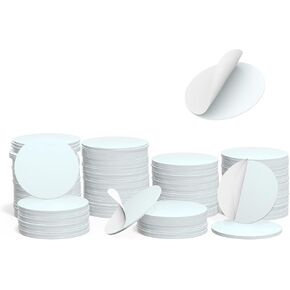 50PCS Coin Cards NFC Tags, Blank NTAG215 NFC Cards Rewitable NFC Chip 25mm/1inch Round 215 Cards with Adhesive Back Compatible with TagMo and Amiibo and NFC Enabled Mobile Phones and Devices