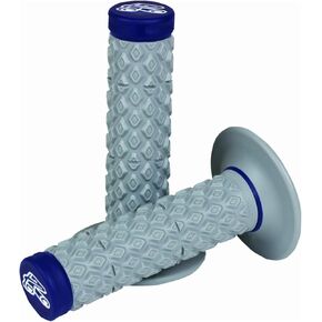 Renthal G206 Comfort Pattern, Grey/Blue, Dual Compound MX/Enduro Grips
