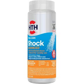 HTH 52042 Swimming Pool Care Shock Advanced, Swimming Pool Chemical, Cal Hypo Formula, 1.5lb
